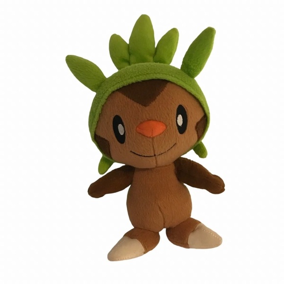 Tomy Pokemon Chespin‎ Grass Starter 9" Stuffed Animal Plush Doll Toy Green Brown - Picture 1 of 7